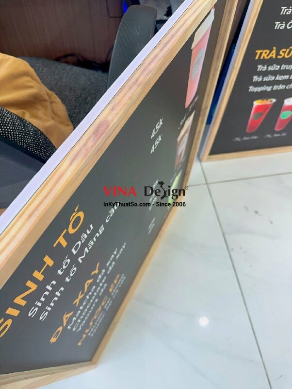 In menu treo tường, làm bảng menu treo tường quán coffee - INKTS695