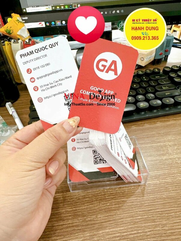 In name card nhanh giấy mỹ thuật Econo, bo góc, chức danh Deputy director Phó Giám Đốc - INKTS3637