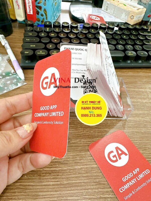 In name card nhanh giấy mỹ thuật Econo, bo góc, chức danh Deputy director Phó Giám Đốc - INKTS3637