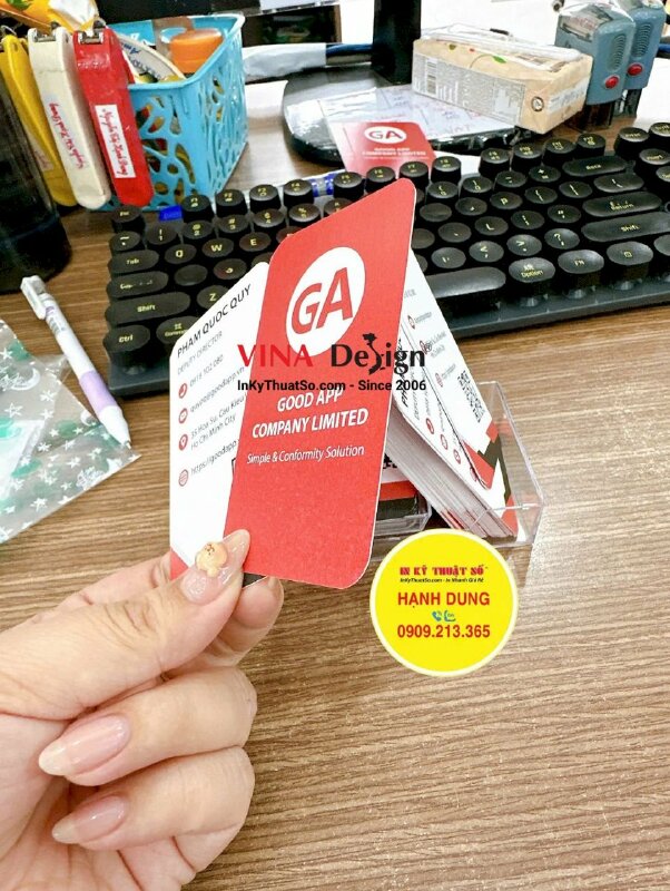 In name card nhanh giấy mỹ thuật Econo, bo góc, chức danh Deputy director Phó Giám Đốc - INKTS3637
