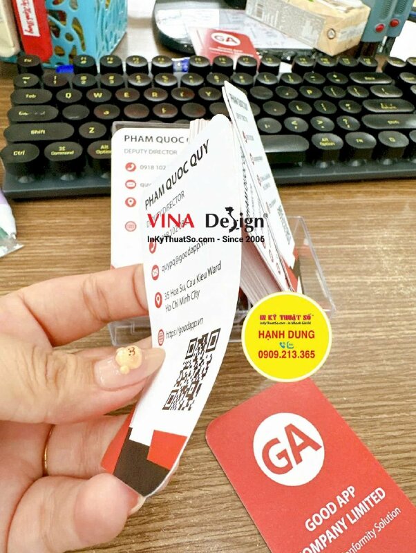 In name card nhanh giấy mỹ thuật Econo, bo góc, chức danh Deputy director Phó Giám Đốc - INKTS3637