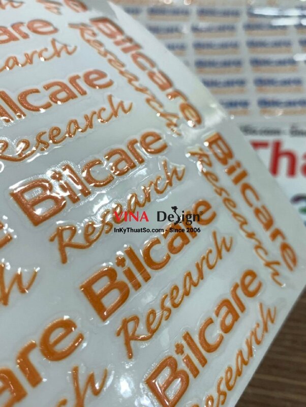 In nhãn UV DTF logo doanh nghiệp, tem UV DTF size 2.5x1cm, size 4.5x1.7cm - INKTS1080