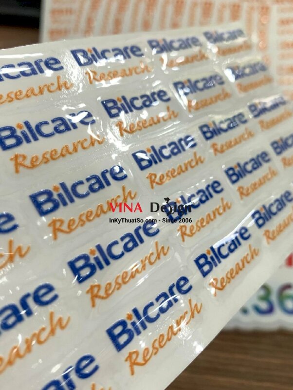 In nhãn UV DTF logo doanh nghiệp, tem UV DTF size 2.5x1cm, size 4.5x1.7cm - INKTS1080