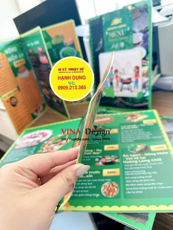 In quyển Menu nhựa quán Lẩu và Nướng, chống nước, chống cong vênh - INKTS3619