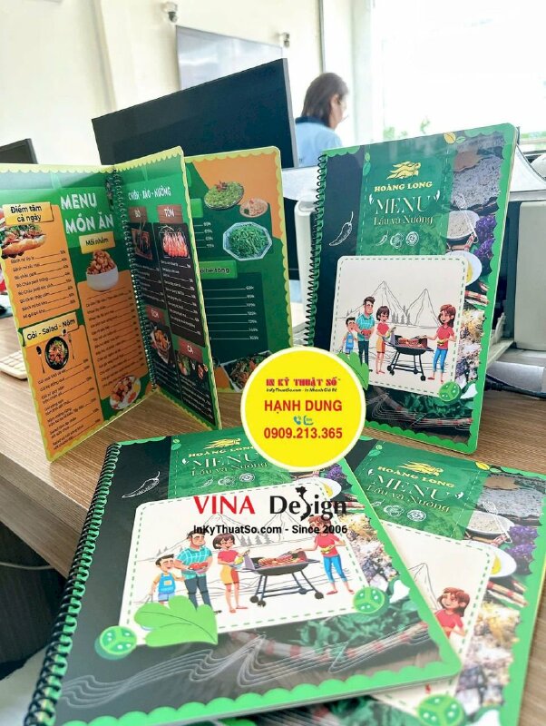 In quyển Menu nhựa quán Lẩu và Nướng, chống nước, chống cong vênh - INKTS3619