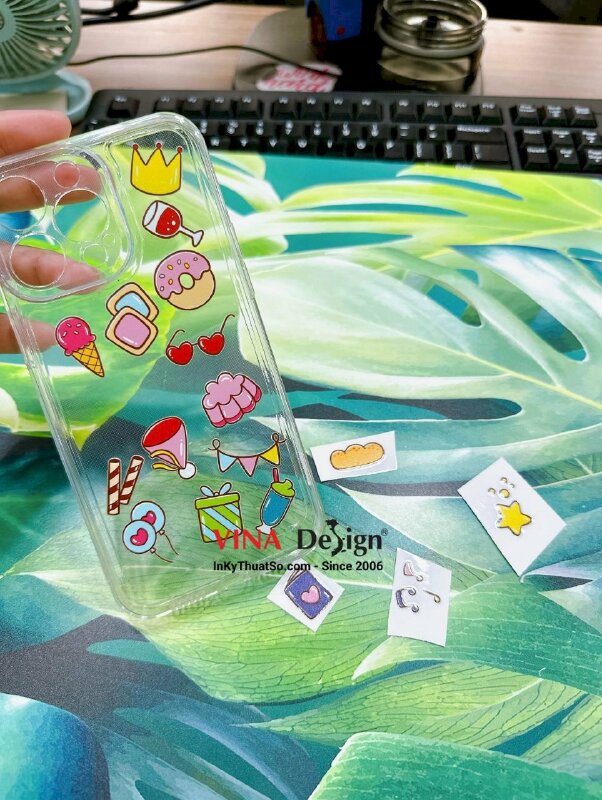 In sticker DTF dán ốp lưng điện thoại, sticker cào không tróc, kháng nước, chống trầy - INKTS807