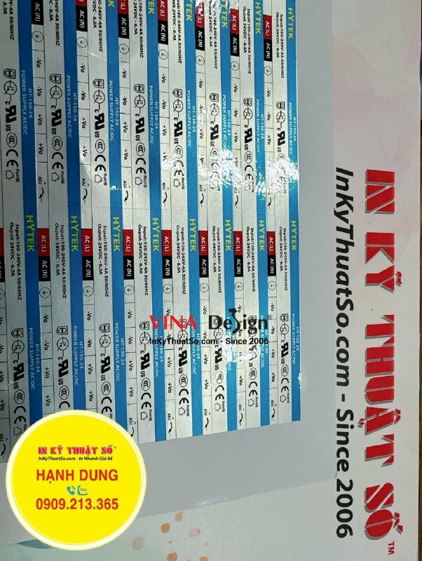 In tem bạc thiết bị điện, mô tơ, máy phát, biến thế điện - INKTS1020