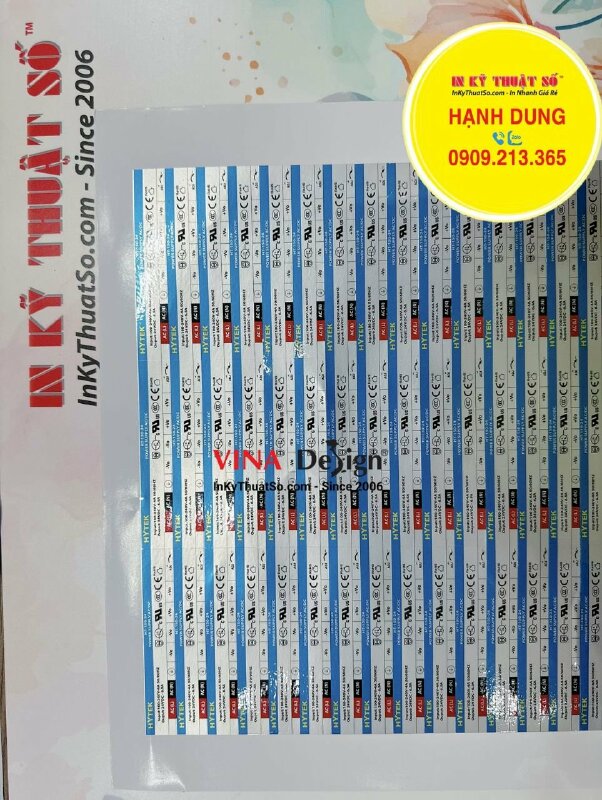In tem bạc thiết bị điện, mô tơ, máy phát, biến thế điện - INKTS1020