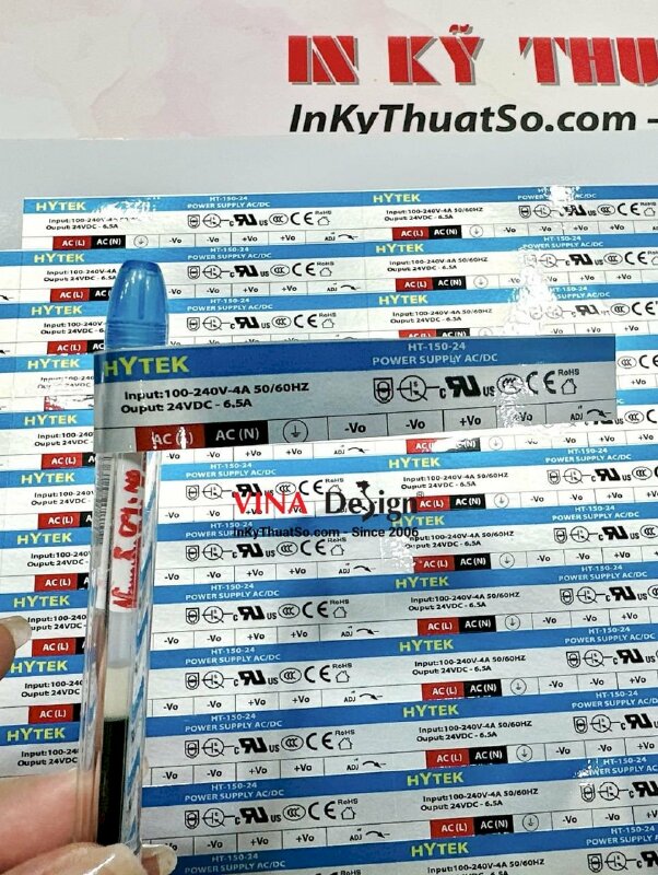 In tem bạc thiết bị điện, mô tơ, máy phát, biến thế điện - INKTS1020