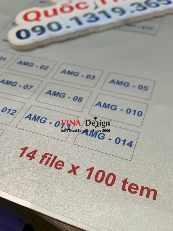 In tem decal bạc kích thước 1.8cm x 3cm, in tem bạc giá rẻ - INKTS911