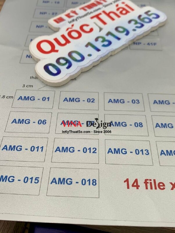 In tem decal bạc kích thước 1.8cm x 3cm, in tem bạc giá rẻ - INKTS911