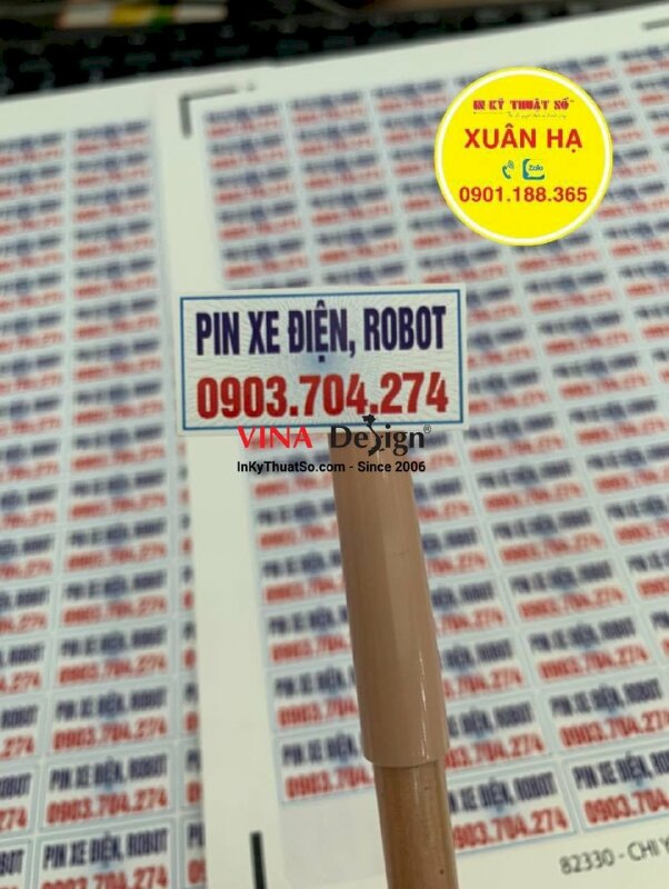 In tem niêm phong sản phẩm, tem decal vỡ niêm phong Pin xe điện, robot - INKTS1199