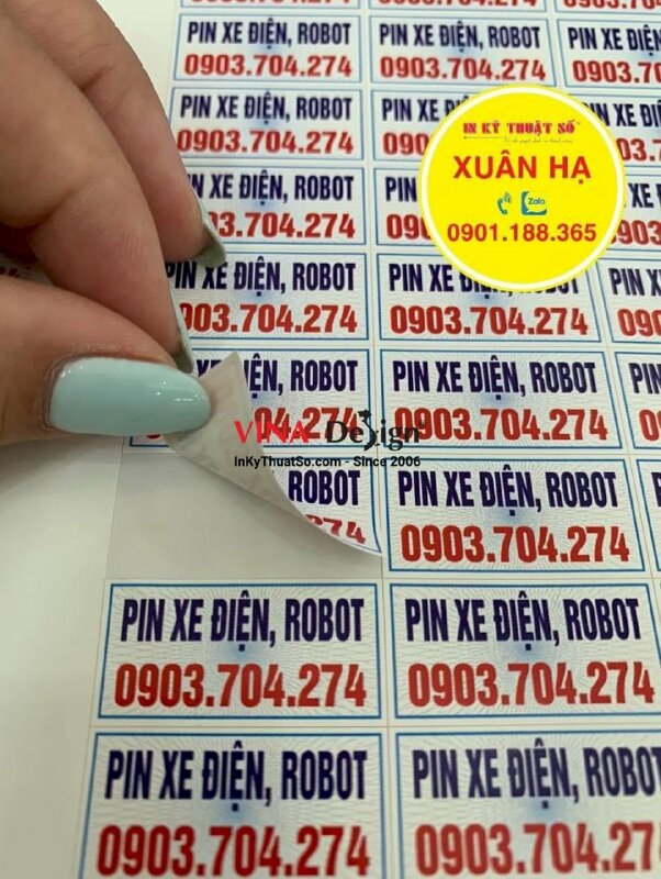 In tem niêm phong sản phẩm, tem decal vỡ niêm phong Pin xe điện, robot - INKTS1199