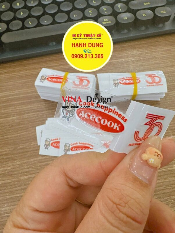 In tem UV DTF HCM logo nhà sản xuất mì ăn liền - INKTS3640