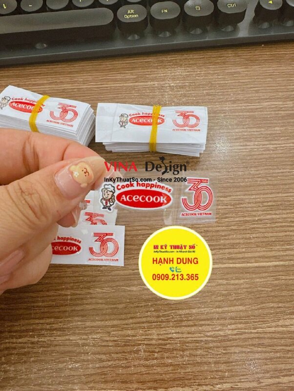 In tem UV DTF HCM logo nhà sản xuất mì ăn liền - INKTS3640