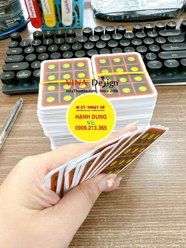 In thẻ boardgame theo yêu cầu, in giấy C300gsm, cán mờ, làm khuôn bế riêng đúng kích thước - INKTS3657