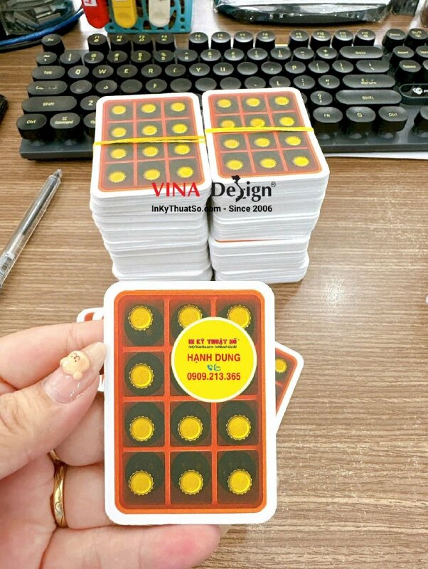 In thẻ boardgame theo yêu cầu, in giấy C300gsm, cán mờ, làm khuôn bế riêng đúng kích thước - INKTS3657