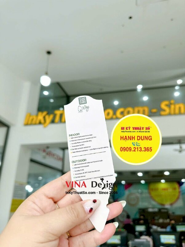 In thẻ cắm name tag nhựa PVC ghi chú, đánh dấu thông tin cây cảnh - INKTS3642