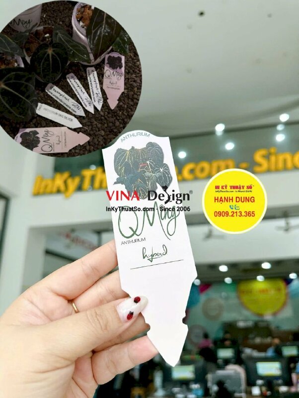 In thẻ cắm name tag nhựa PVC ghi chú, đánh dấu thông tin cây cảnh - INKTS3642