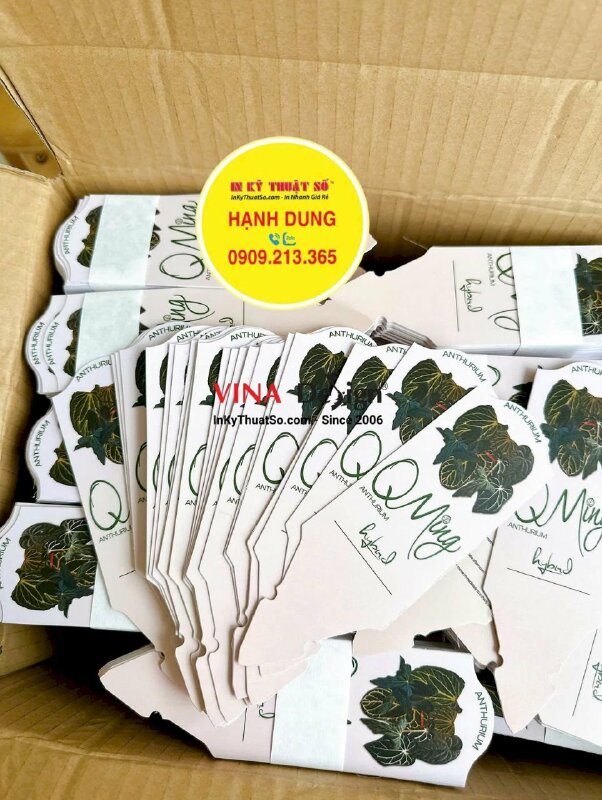 In thẻ cắm name tag nhựa PVC ghi chú, đánh dấu thông tin cây cảnh - INKTS3642