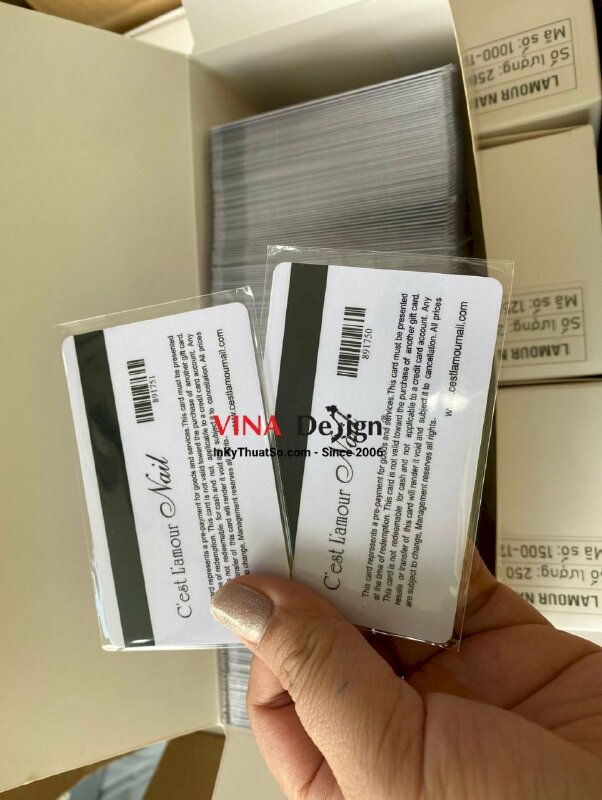 In thẻ nhựa cao cấp giới thiệu dịch vụ Spa Nail - INKTS421