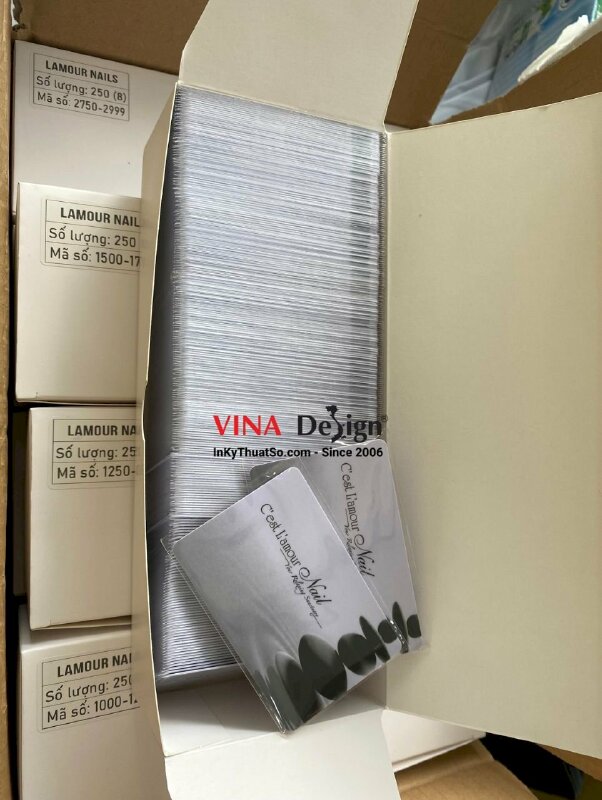 In thẻ nhựa cao cấp giới thiệu dịch vụ Spa Nail - INKTS421