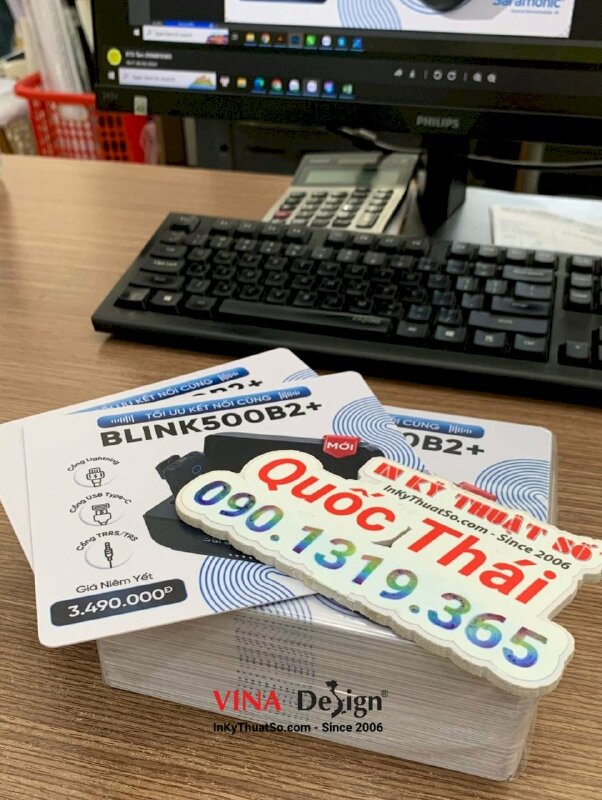 In thẻ nhựa dày làm bảng giá niêm yết sản phẩm thiết bị âm thanh cao cấp và chuyên nghiệp - INKTS1226