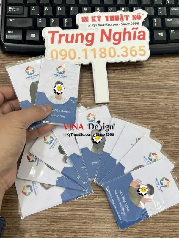 In thẻ nhựa nhân viên công ty du lịch, lữ hành, travel, tour - INKTS555