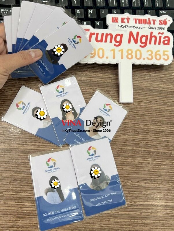 In thẻ nhựa nhân viên công ty du lịch, lữ hành, travel, tour - INKTS555