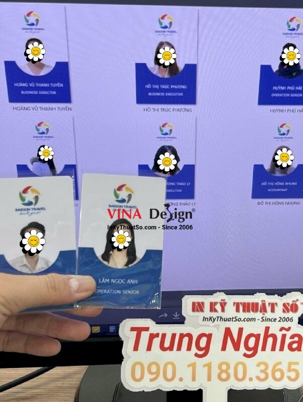 In thẻ nhựa nhân viên công ty du lịch, lữ hành, travel, tour - INKTS555