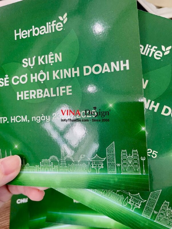 In thư mời sự kiện hợp tác kinh doanh, cán bóng in 2 mặt nội dung - INKTS3653