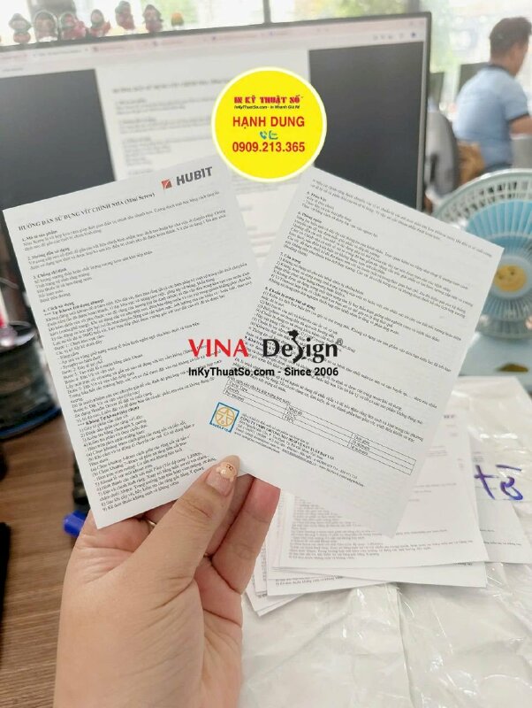 In tờ HDSD khổ A6 hướng dẫn sử dụng số lượng lớn in Offset giấy C150gsm - INKTS3626