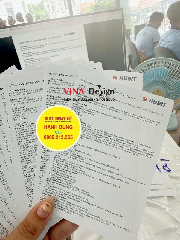 In tờ HDSD khổ A6 hướng dẫn sử dụng số lượng lớn in Offset giấy C150gsm - INKTS3626