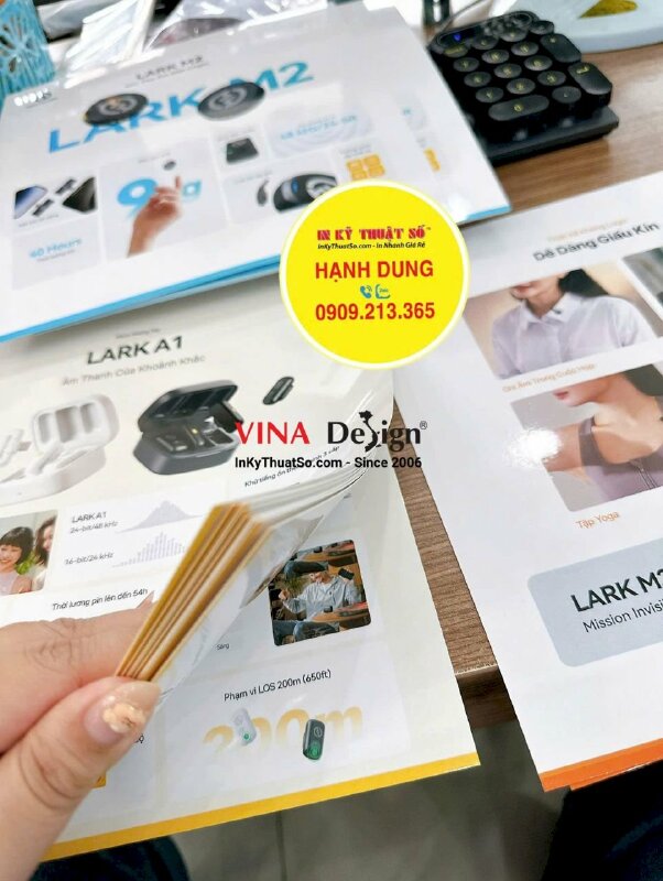 In tờ rơi quảng cáo giá rẻ TPHCM giới thiệu sản phẩm Mic & tai nghe - INKTS165