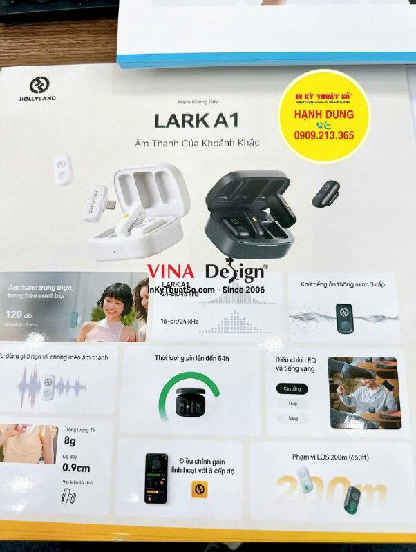 In tờ rơi quảng cáo giá rẻ TPHCM giới thiệu sản phẩm Mic & tai nghe - INKTS165