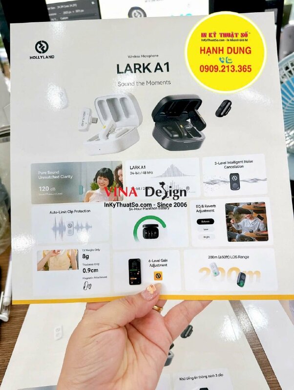 In tờ rơi quảng cáo giá rẻ TPHCM giới thiệu sản phẩm Mic & tai nghe - INKTS165