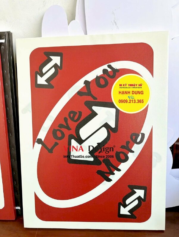 In tranh Canvas hình lá bài treo tường, đóng khung chassis tràn viền (cạnh không in) - INKTS3663