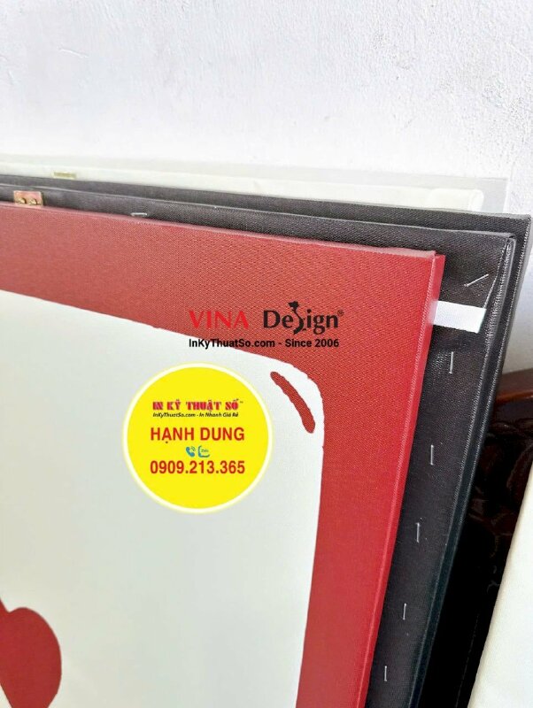 In tranh Canvas hình lá bài treo tường, đóng khung chassis tràn viền (cạnh không in) - INKTS3663