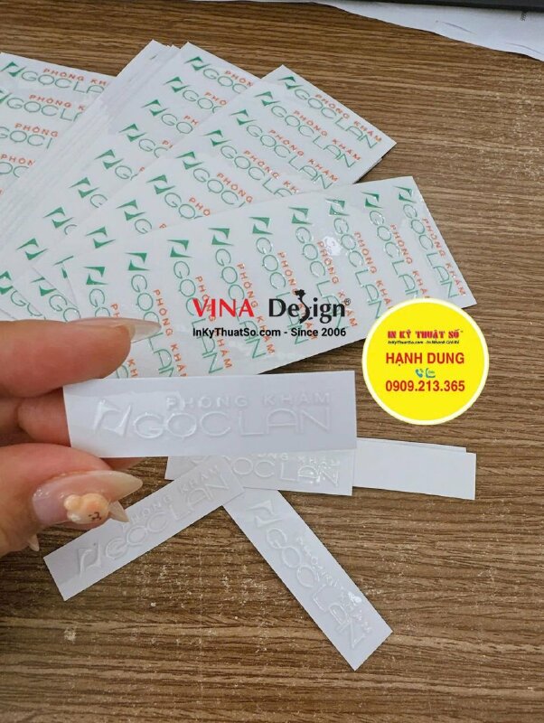 In UV DTF HCM, tem nổi UV DTF logo phòng khám - INKTS3639