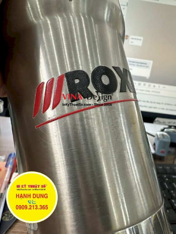 In UV DTF logo công ty, in trực tiếp lên film, độ bám dính cao lên bề mặt vật liệu dán - INKTS1076