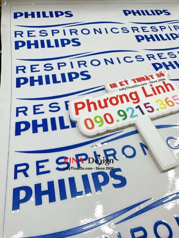 In UV DTF tem logo dán máy móc, trang thiết bị y tế - INKTS764