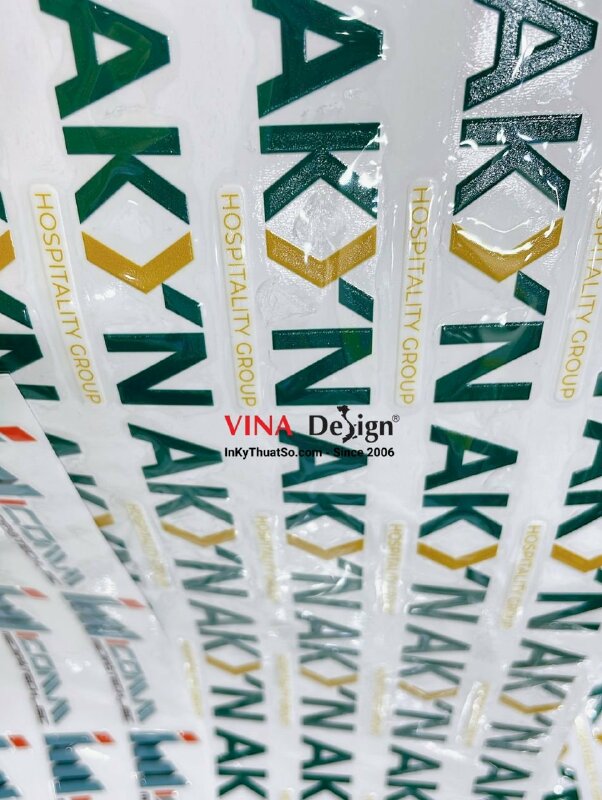 In UV DTF tem nhãn logo doanh nghiệp, thương hiệu công ty - INKTS1127