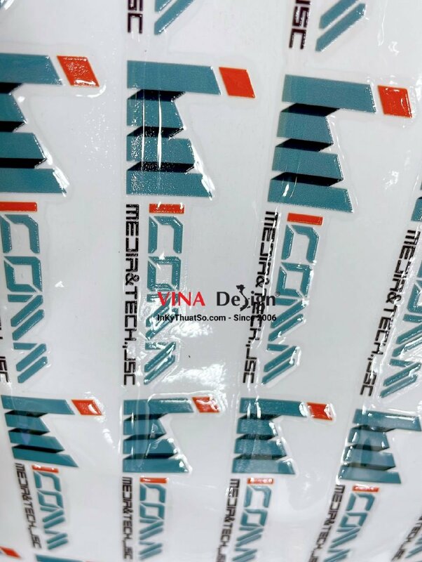 In UV DTF tem nhãn logo doanh nghiệp, thương hiệu công ty - INKTS1127