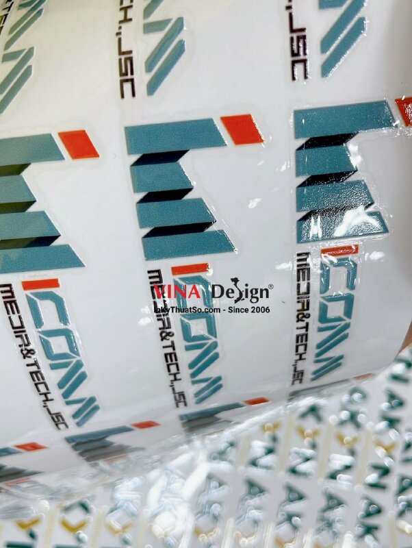 In UV DTF tem nhãn logo doanh nghiệp, thương hiệu công ty - INKTS1127