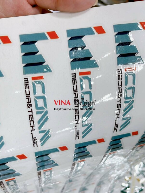 In UV DTF tem nhãn logo doanh nghiệp, thương hiệu công ty - INKTS1127