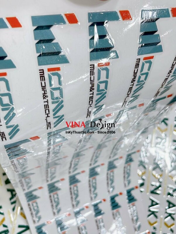 In UV DTF tem nhãn logo doanh nghiệp, thương hiệu công ty - INKTS1127
