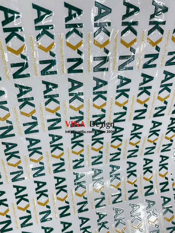 In UV DTF tem nhãn logo doanh nghiệp, thương hiệu công ty - INKTS1127