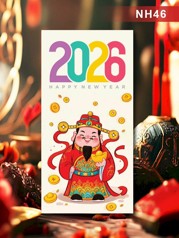 Bao lì xì in Happy New Year 2026 - Mã NH46 - INKTS2582