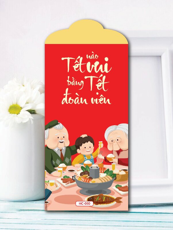 Bao lì xì in hình Tết Nào Vui Bằng Tết Đoàn Viên - Mã HC050 - INKTS2446
