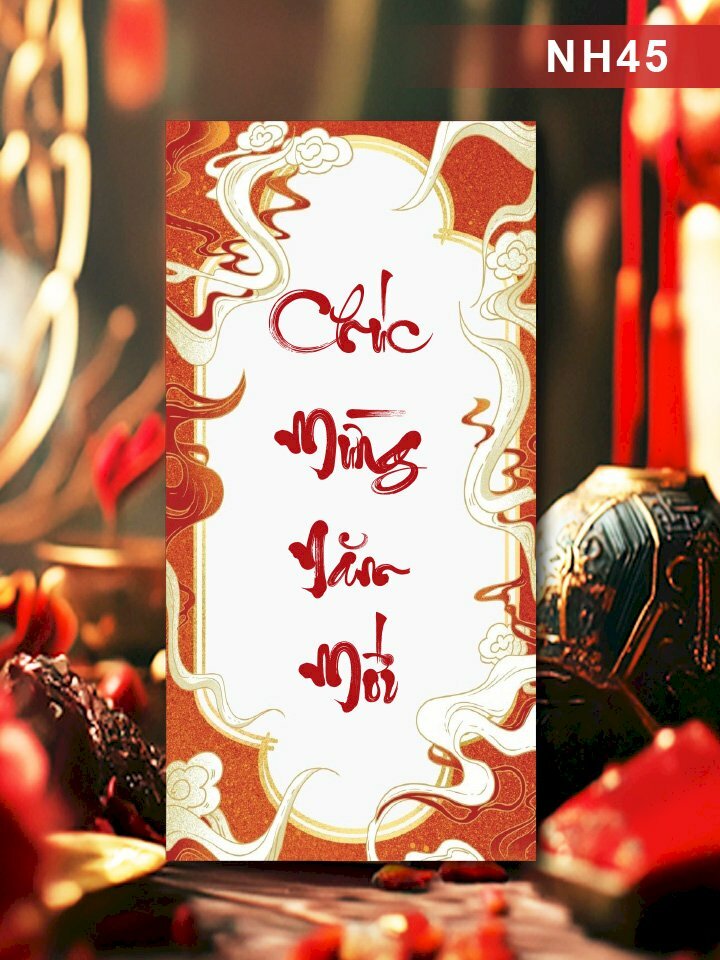 Đặt in bao lì xì style đơn giản Chúc Mừng Năm Mới - Mã NH45 - INKTS2581